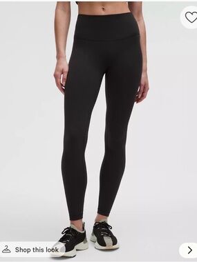 Lululemon Wonder Train High Rise Black Women's Performance Leggings 28” Length